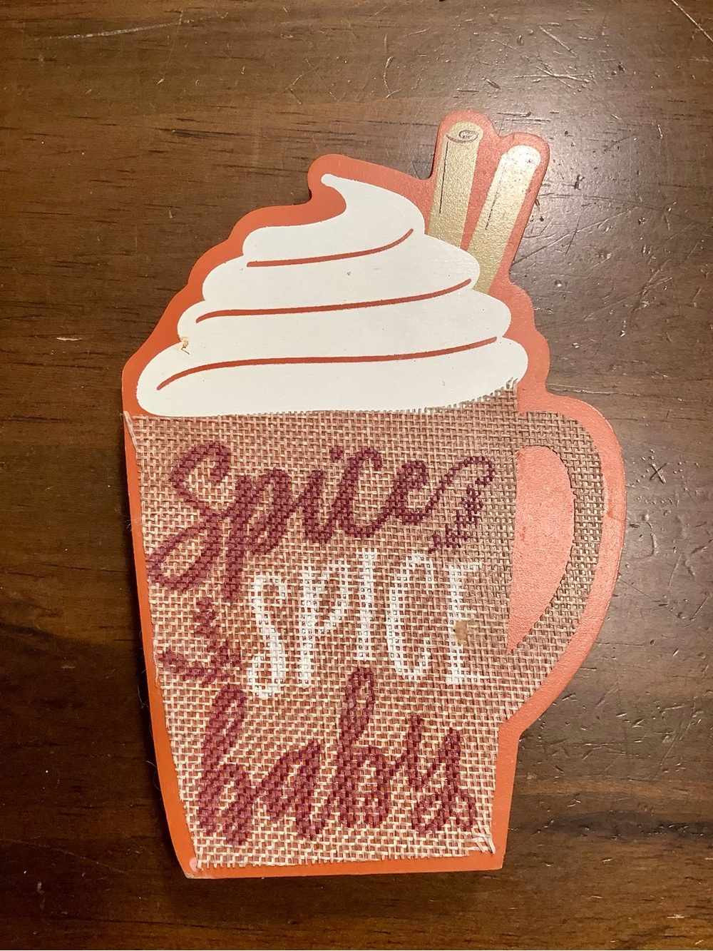 Spice Spice Baby Pumpkin Spice Mug Cutout - Orange & White